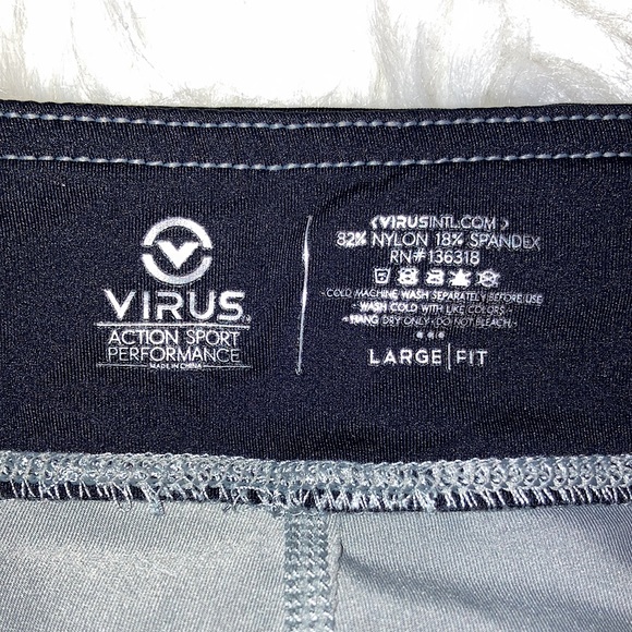VIRUS Gray Action Sports Performance Compression Shorts L - Picture 3 of 8